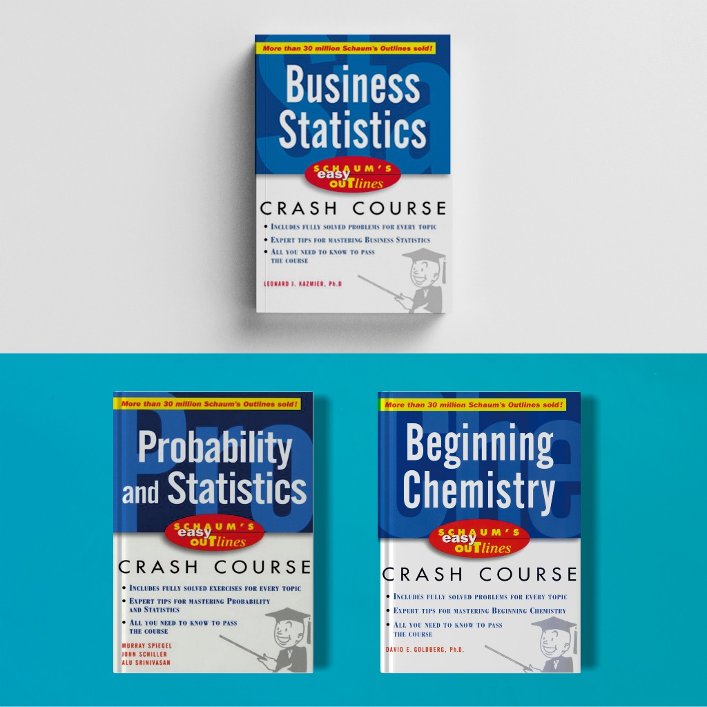 (Eng) Schaum's Easy Outline Series Books - business statistics, beginning chemistry