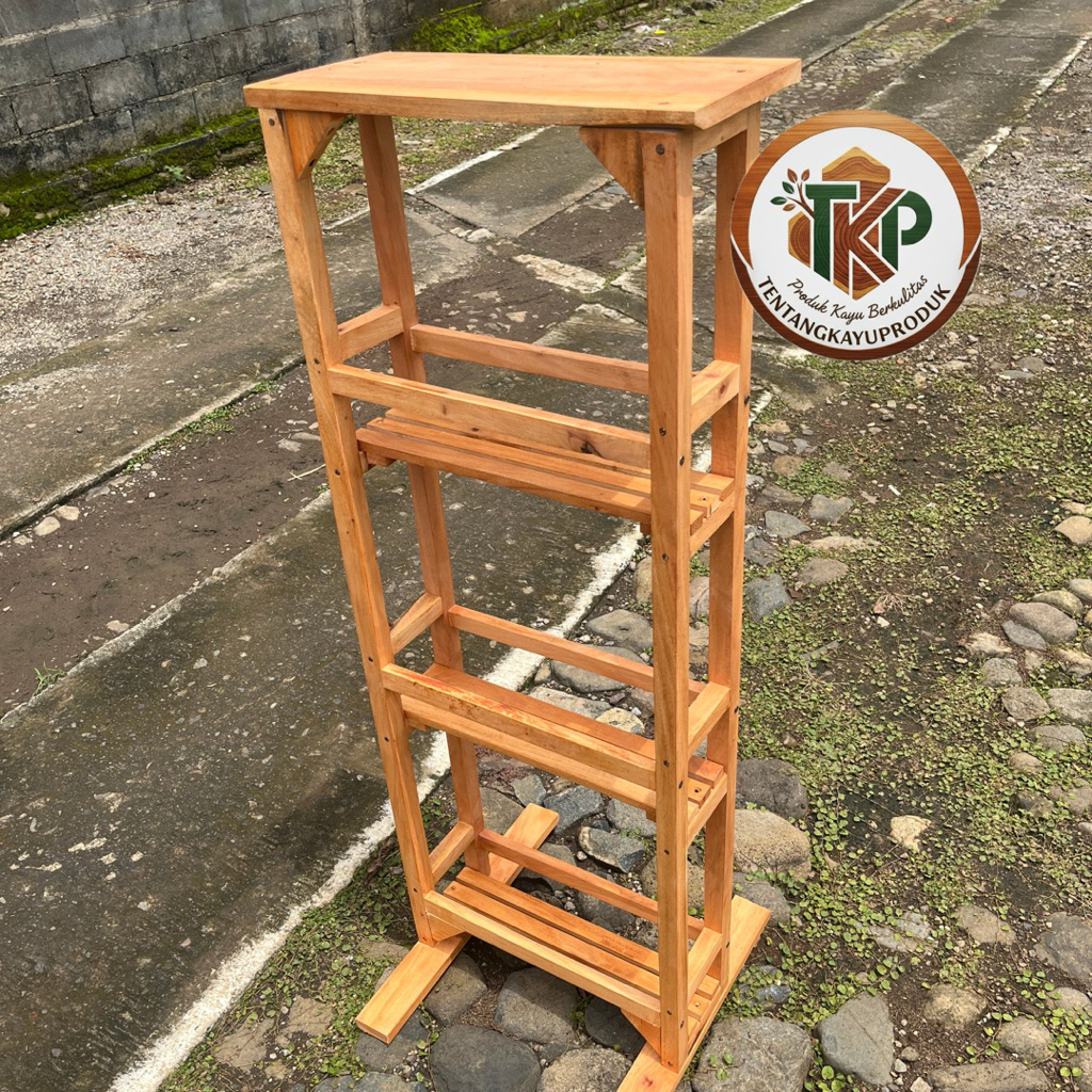 Rak Bensin Eceran Rak Botol Jualan Serbaguna Mahoni - KECIL