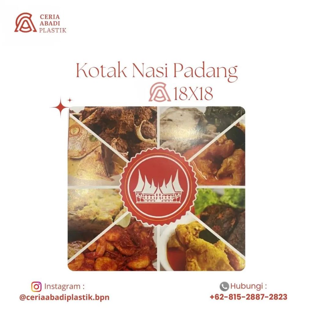 KOTAK NASI PADANG 18X18 (ISI 100)