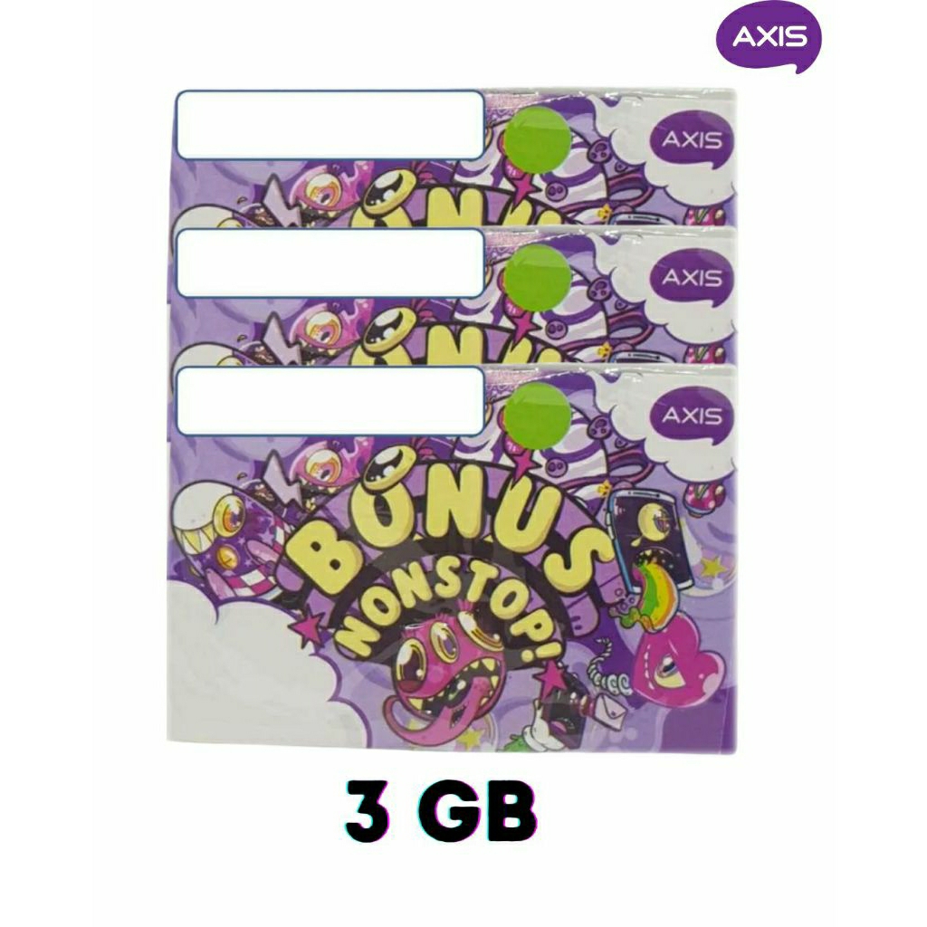 Kartu Perdana Paket AXIS Internet 3GB Full Internet 24Jam
