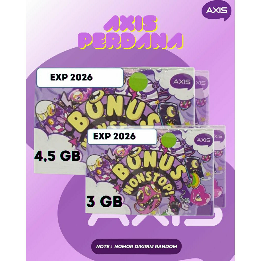 Kartu Perdana Paket AXIS Internet 4,5GB & 3GB Full 24Jam