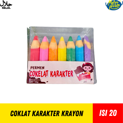 COKLAT KARAKTER Rasa Buah Bentuk Krayon 20 PCS
