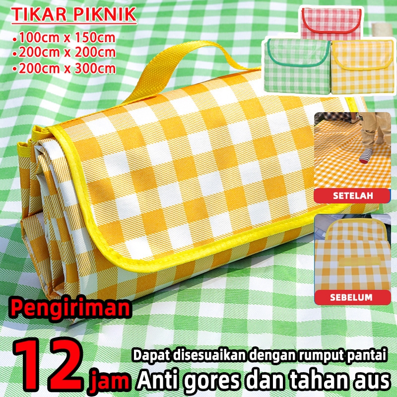 [Barang spot] tikar piknik aesthetic tikar piknik lipat anti air alas piknik tikar kain piknik estet