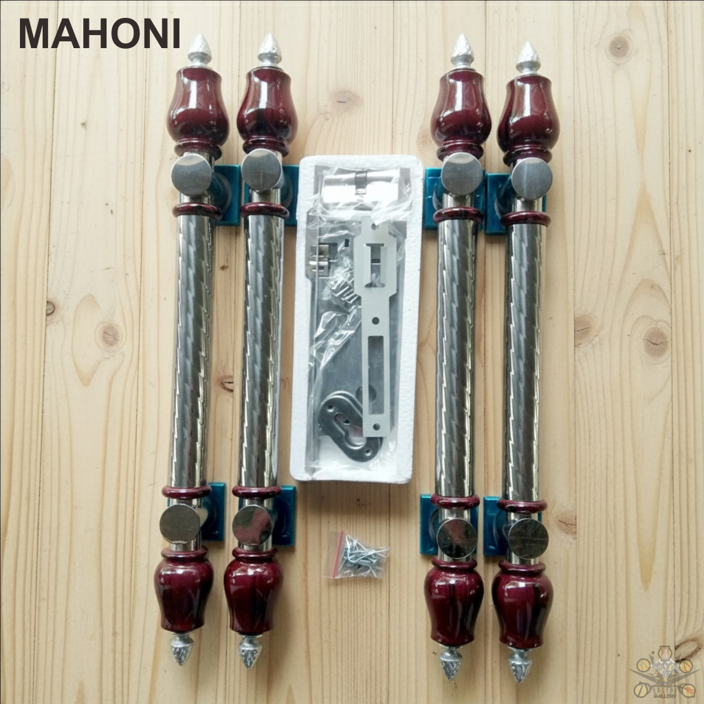1 Set Handle Pintu Kupu Tarung Tarikan Pintu Stainless Pegangan Pintu kayu Gagang Pintu Panjang 50cm