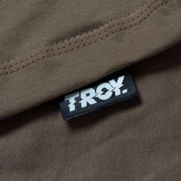 Troy Company Boxy Pocket Oversize Tshirt Maple Brown Dino Fighter - Kaos Boxy Oversize Coklat Maple BKD 3452