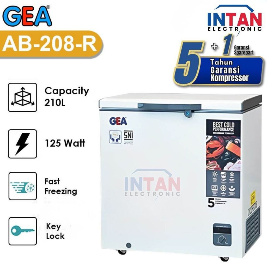CHEST FREEZER GEA KAPASITAS 210 LITER AB-208R/FREEZER BOX AB208R MEDAN