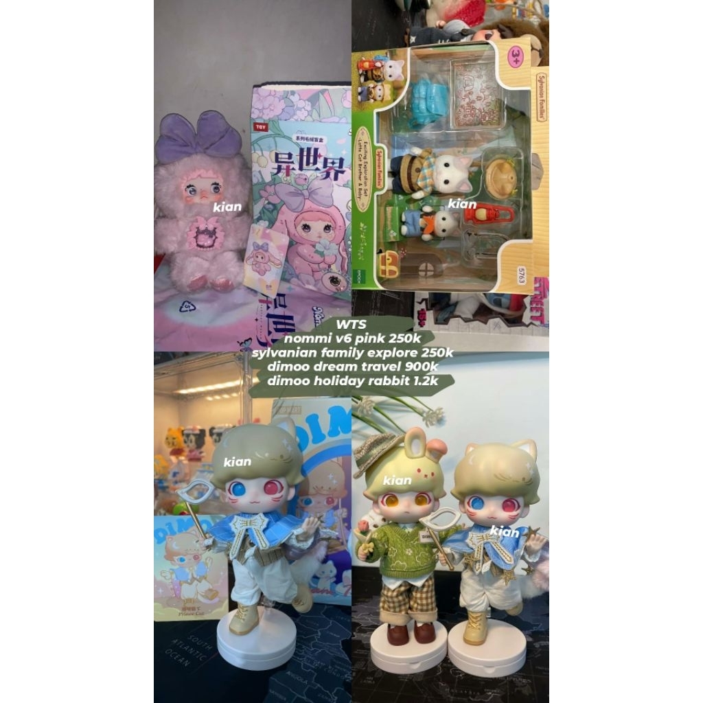 nommi v6 pink, sylvanian families bro baby, dimoo