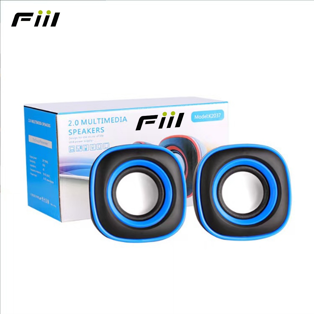 FIIL Speaker Salon Multimedia Model K37 For  Laptop Notebook Pc Hp Mini Aktif Kabel USB Stereo