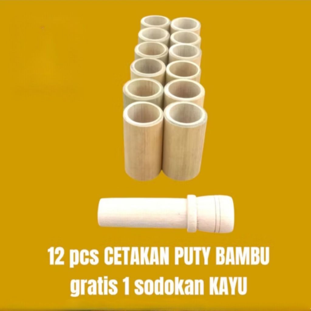 Cetakan kue putu bambu 1 lusin - cetakan kue putu mayang - cetakan putu bambu