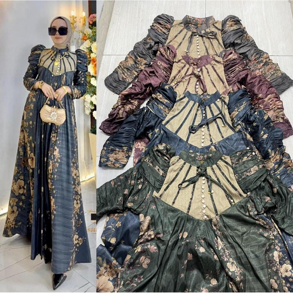 PRINCES MOTIF FLORENCE DRESS VARIAN TERBARU ORI SHR SUPER MEWAH