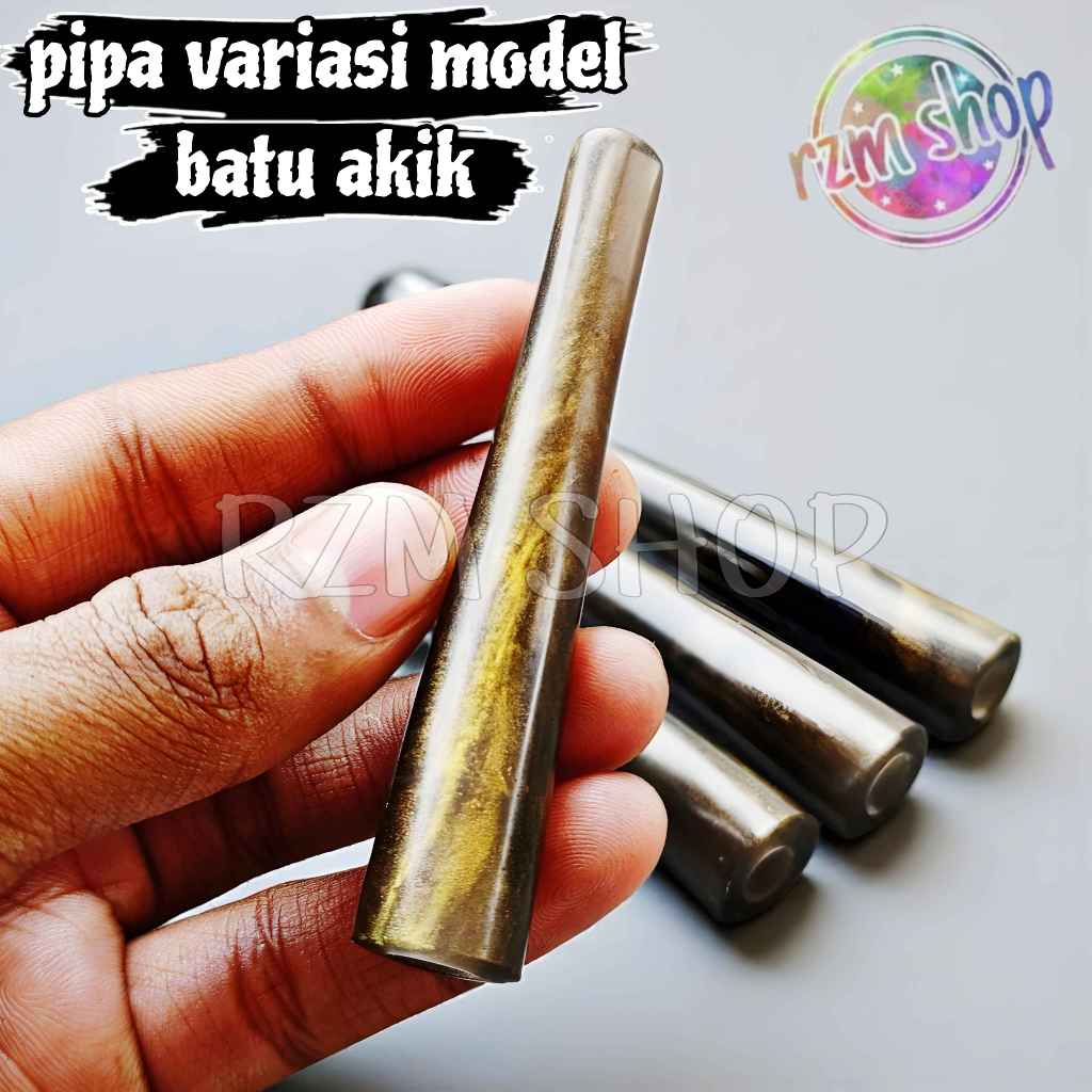 Pipa Once Padud Rasa Batu Badar,Kecubung,Black Opal,Bacan,Giok,Pirus Kualitas Istimewa