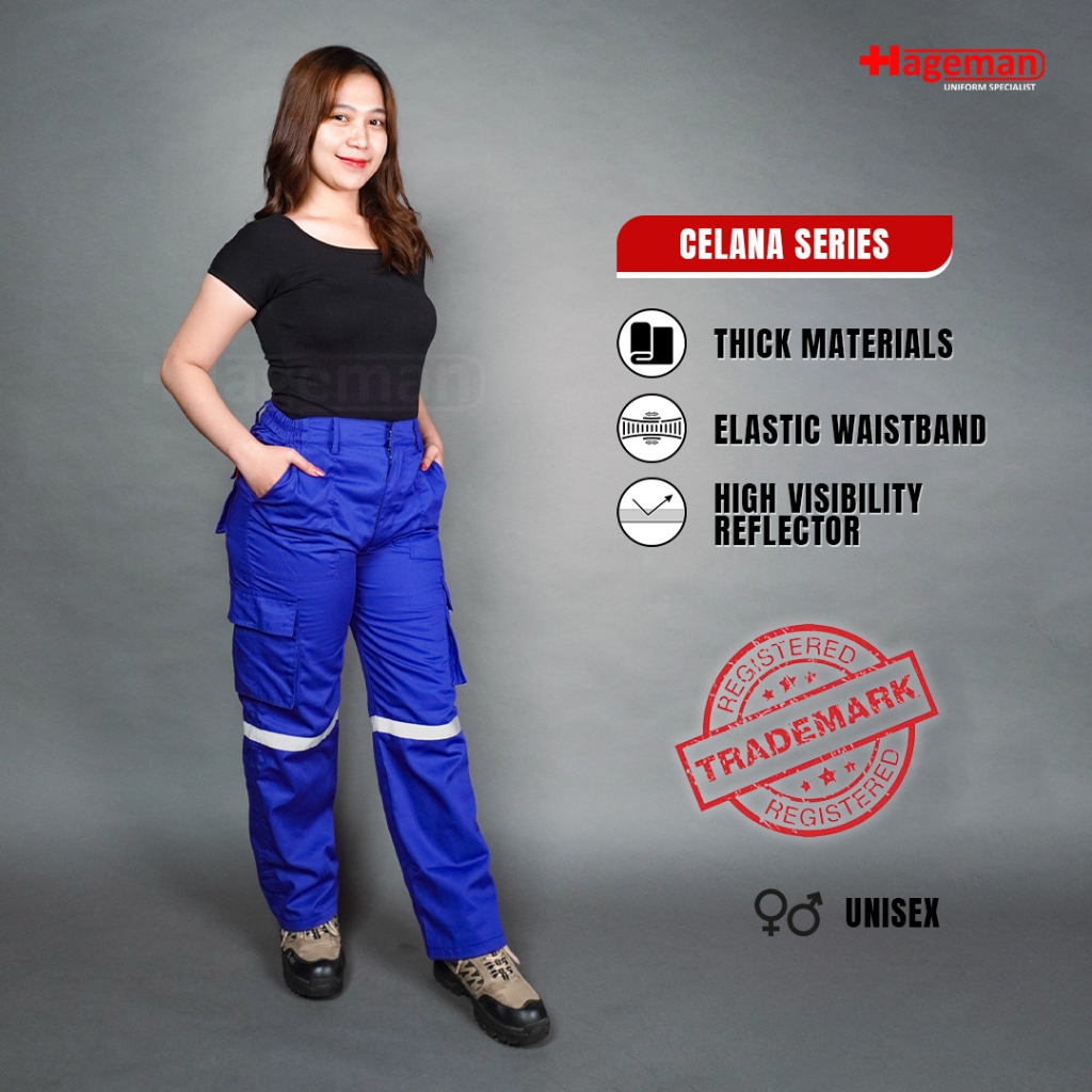 Hageman - Celana Safety / Celana Wearpack Safety Warna Biru Benhur