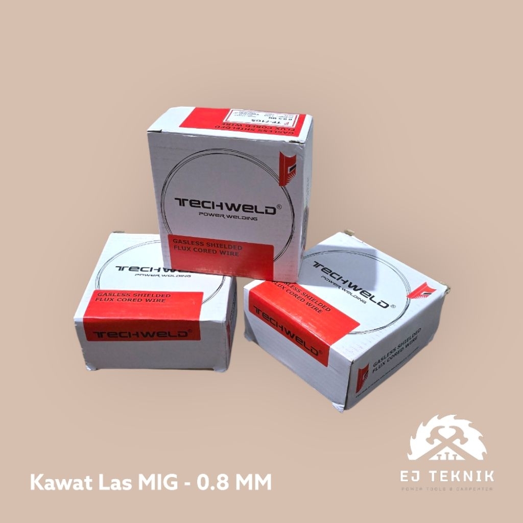 Kawat Las MiG Flux Core 0.8 mm Techweld.