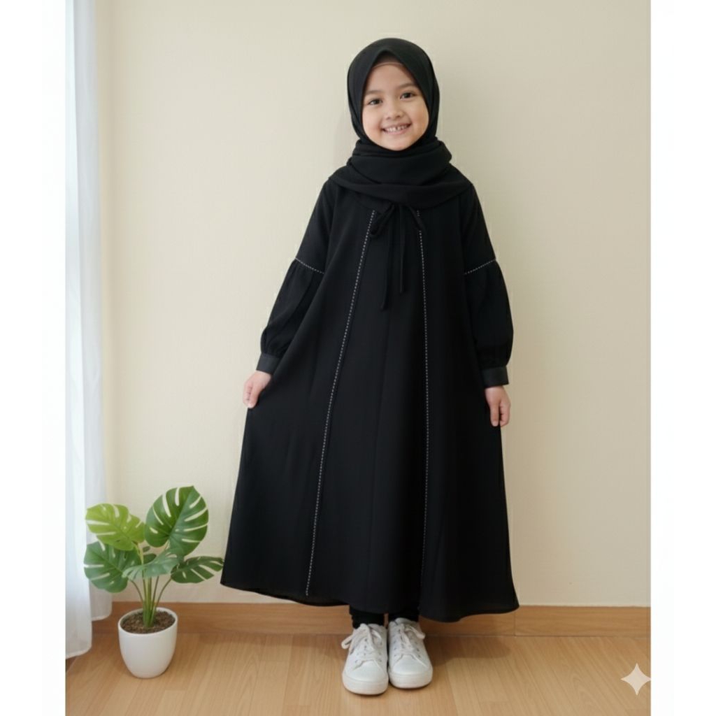 Abaya anak terbaru 2025 model terbaru abaya anak 5_6 tahun abaya ceruty