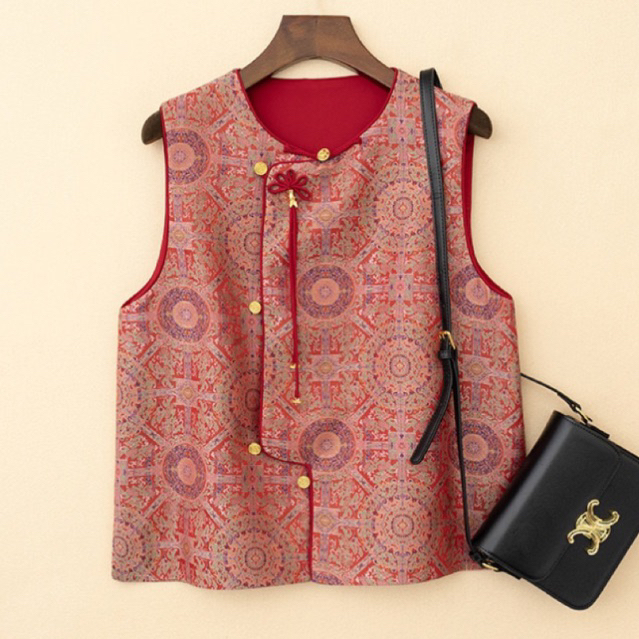 Circa Leana Red Cheongsam Top / baju cheongsam imlek merah wanita dewasa