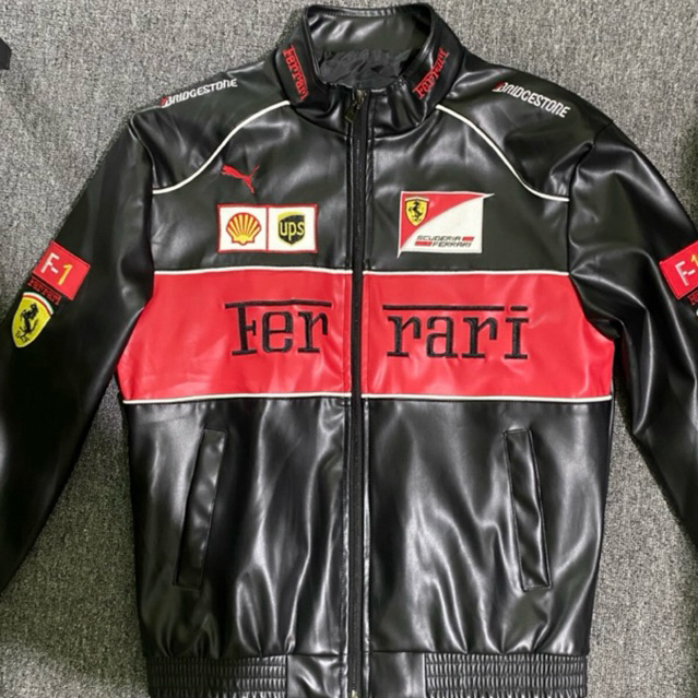 Puma X Ferrari F1 Vintage Racing Jacket (Leather)