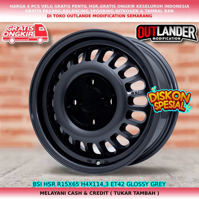 Velg retro untuk mobil Kijang LGX| Avanza| Triber| Livina| dll velg hsr bsi R15