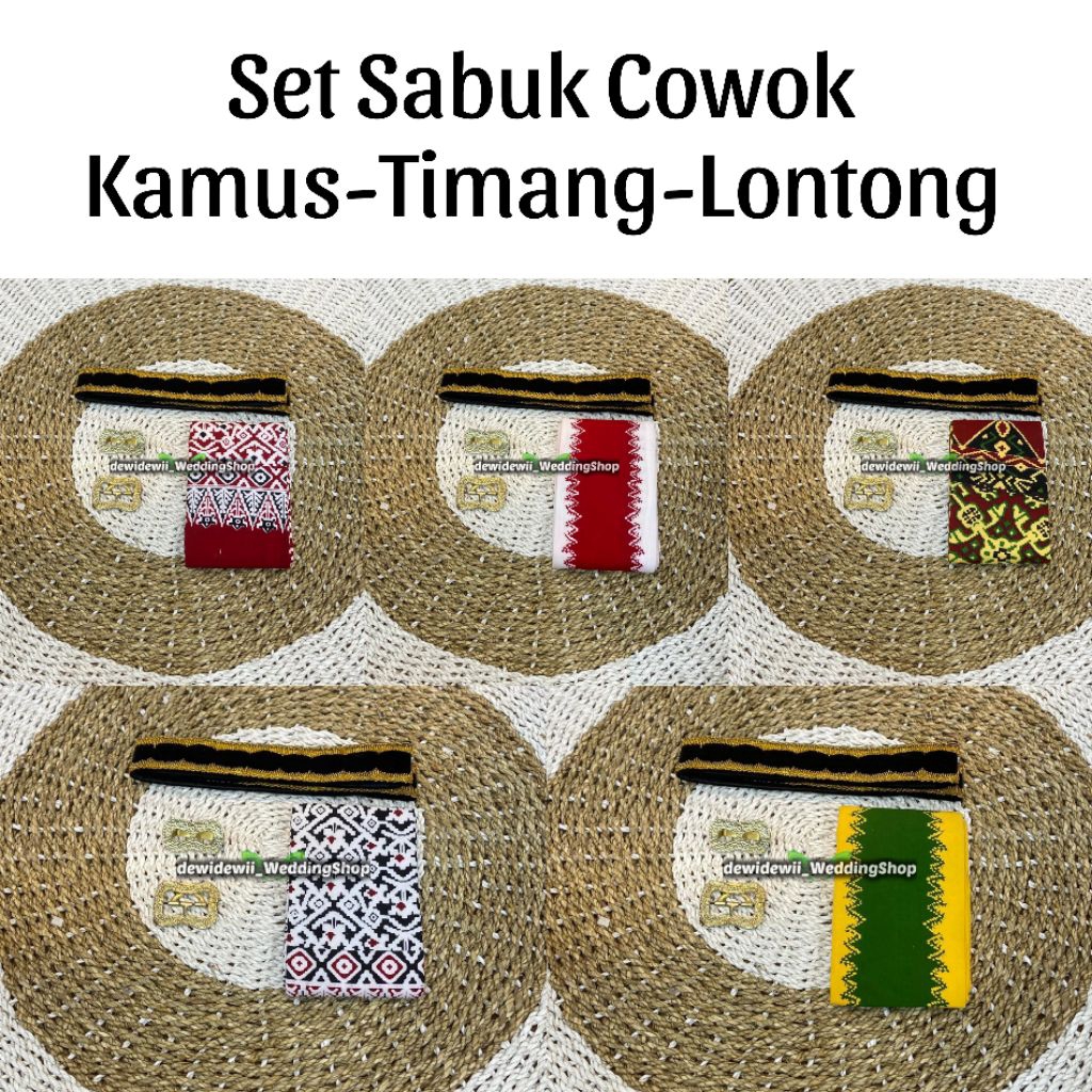 1set Sabuk Cowok (Kamus + Timang + Lontong)