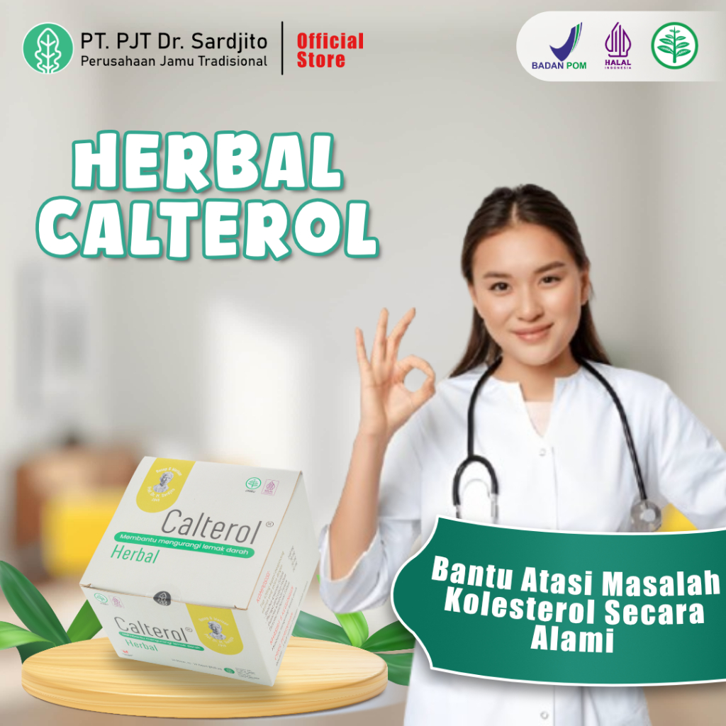 Calterol Box 10 Strip  Obat Herbal Bantu Kendalikan Kolesterol & Jaga Kesehatan Jantung