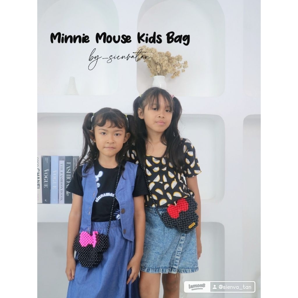Minnie Mouse Kid Beaded Bag - Tas Minnie Mouse Anak Anak Handmade