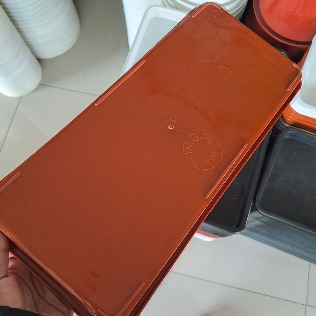 Tatakan pot plastik uk 50cm - tatakan pot panjang