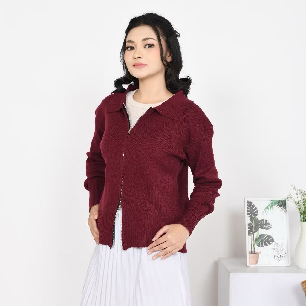 MANJA Crop Cardigan Rajut atasan wanita korean style