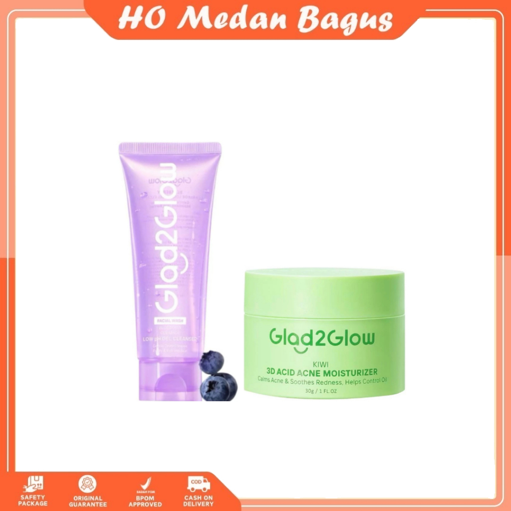 [Bundling] Glad2Glow blueberry cleanser + kiwi mois