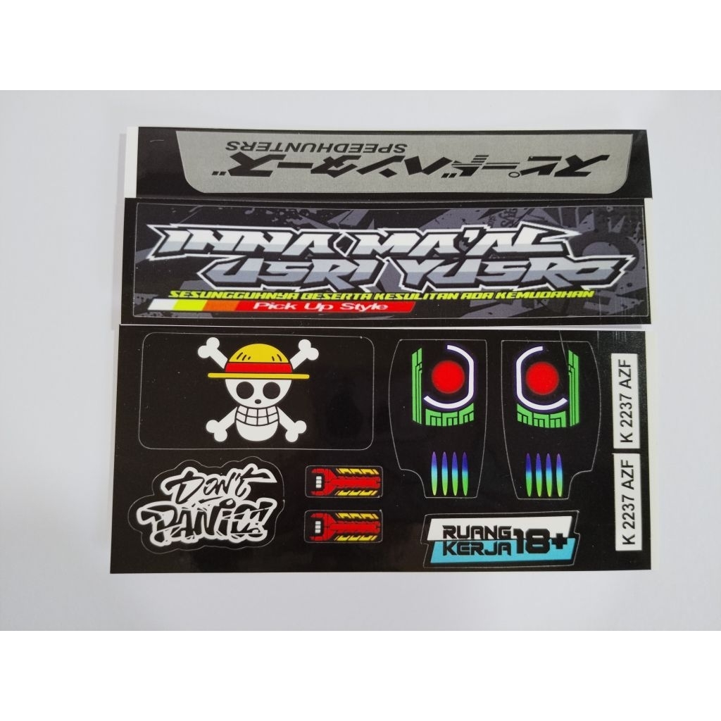 Stiker Miniatur Isuzu TRAGA (sudah di-cutting sesuai pola)