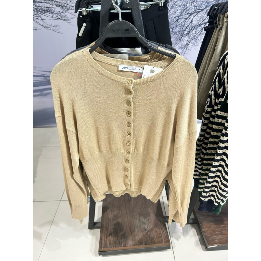 ZES Cardigan rajut wanita size S M L XL