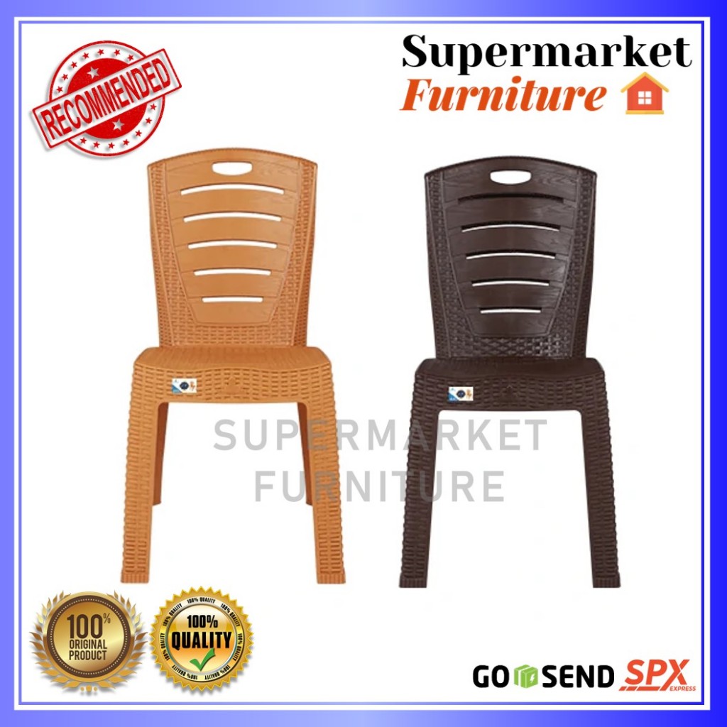 KURSI PLASTIK SENDER ANYAMAN ROTAN OLYMPLAST OL 203 R - OL203R MURAH