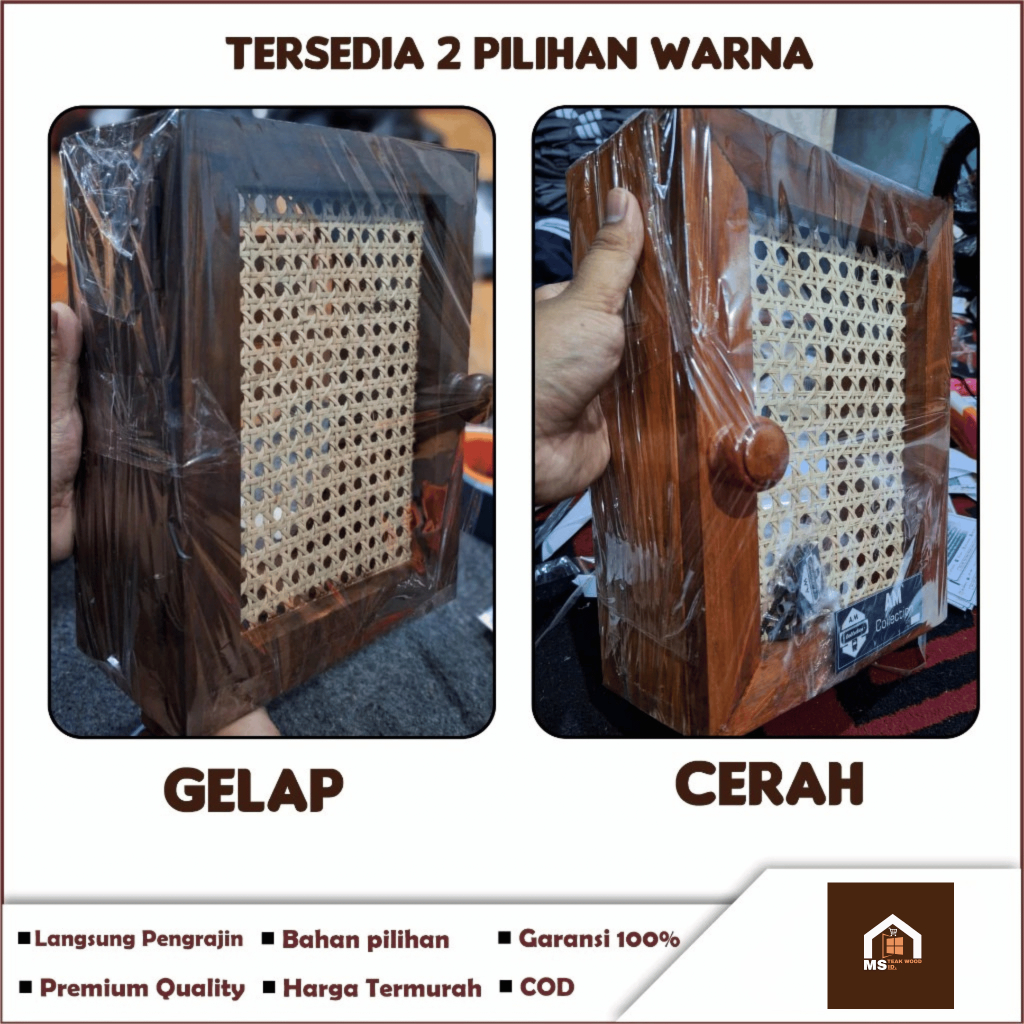 Rumahleha Export Kotak Pengaman Kwh Meter & Mcb Listrik / Pelindung Listrik Bahan Kayu & Anyaman