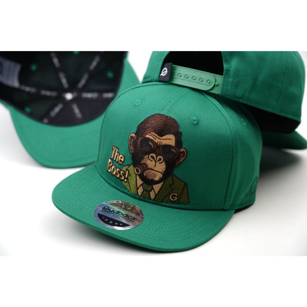 Topi Snapback Original Gudback The Boss Hijau Unisex Hat Baseball Cap Distro Surfing Fashion Hip Hop