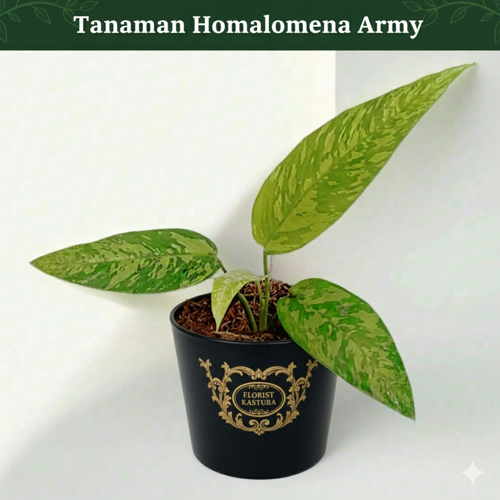 tanaman hias homalomena Schismatoglottis calyptrata -homalomena army