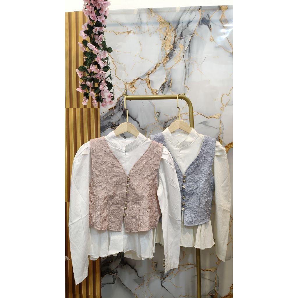 Blouse 2 in 1Vest Crop