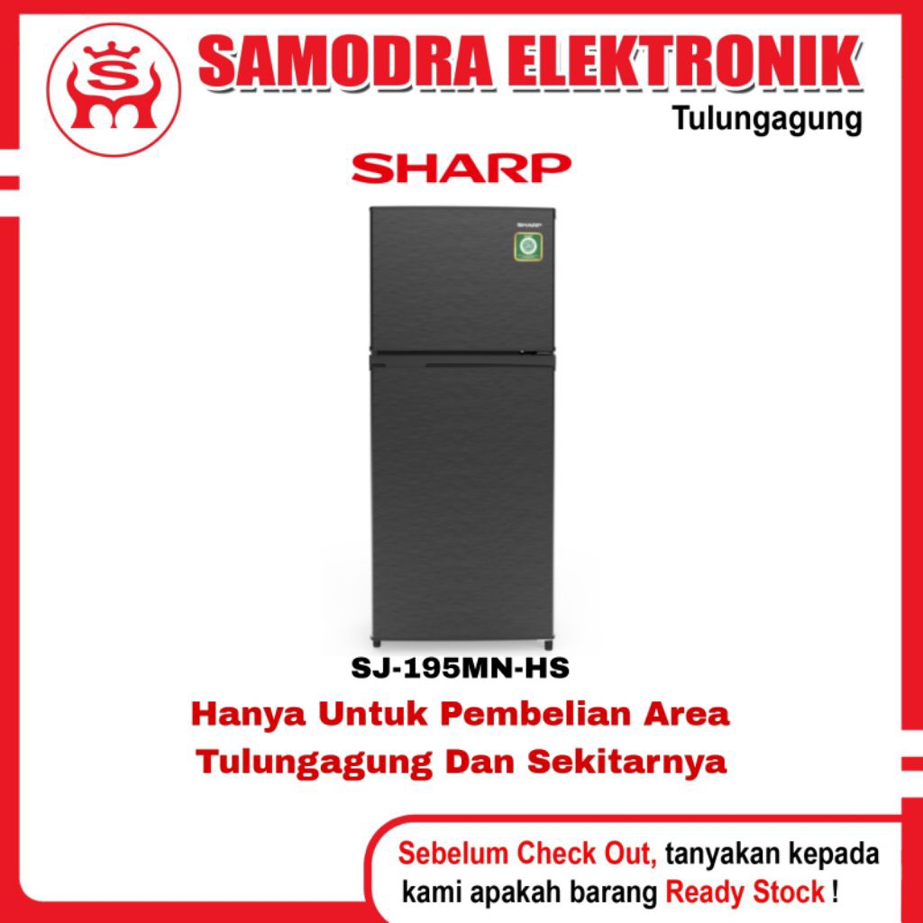 Sharp Kulkas 2 Pintu SJ-195MN-HS | Kulkas 2 Pintu Sharp 152 Liter