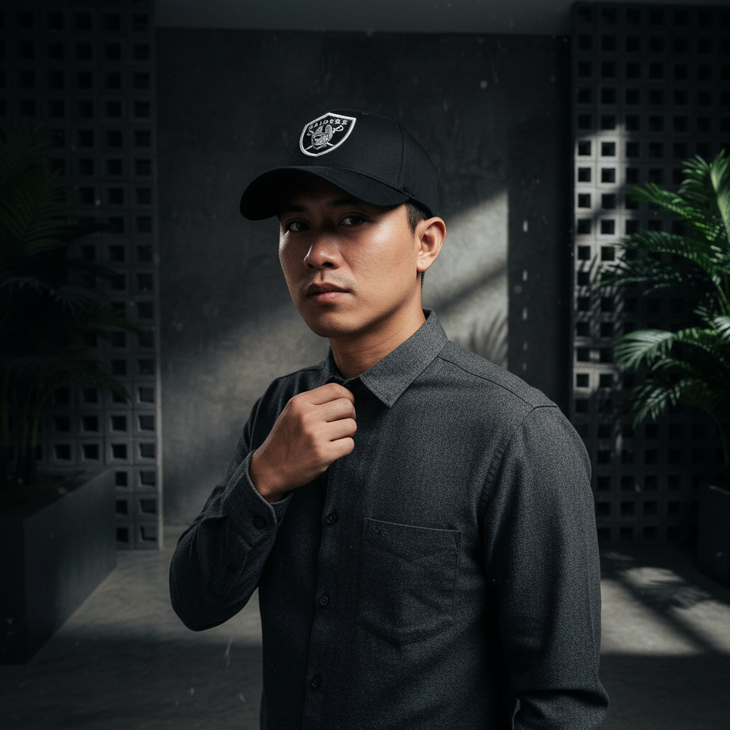 Topi Bordir Timbul Logo Raiders  Baseball Premium Original 100%