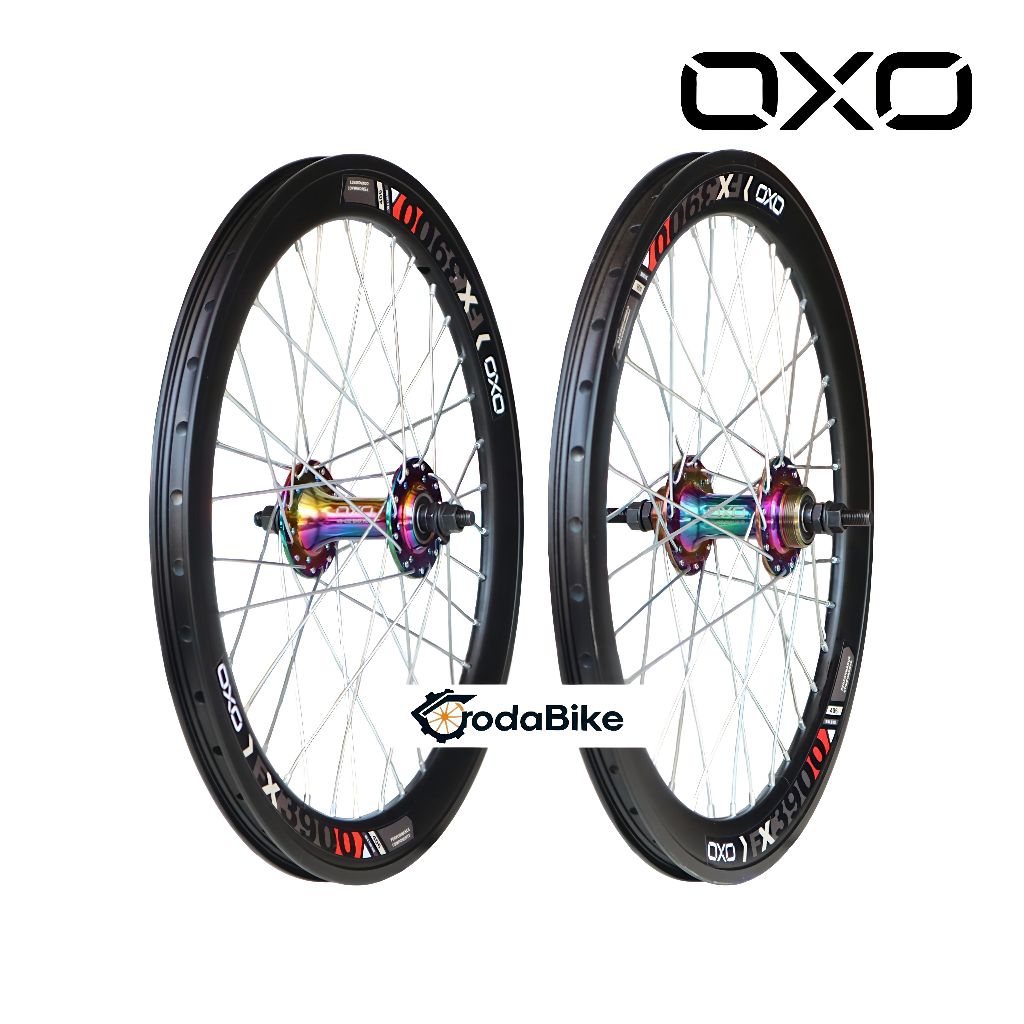 Wheelset velg 20 inch oxo rims 3 cm sepeda bmx lipat doble wall alloy
