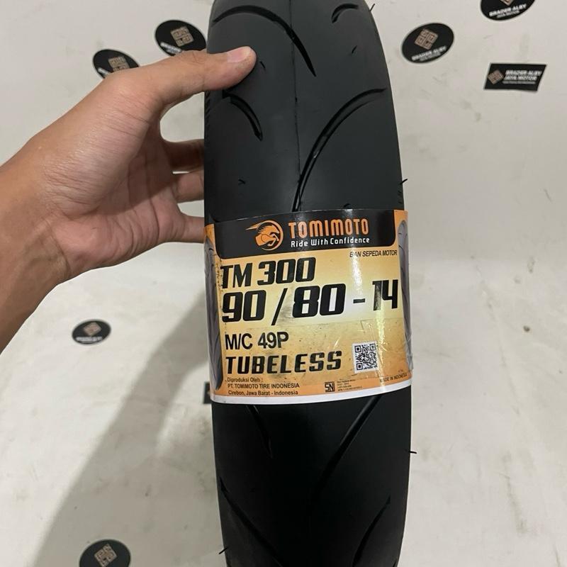 BAJM TASIK [DIJAMIN ORIGINAL] Ban Luar Motor 90/80-14 BAN DONAT + Free Cairan Tubeless Ecoparts & Pe