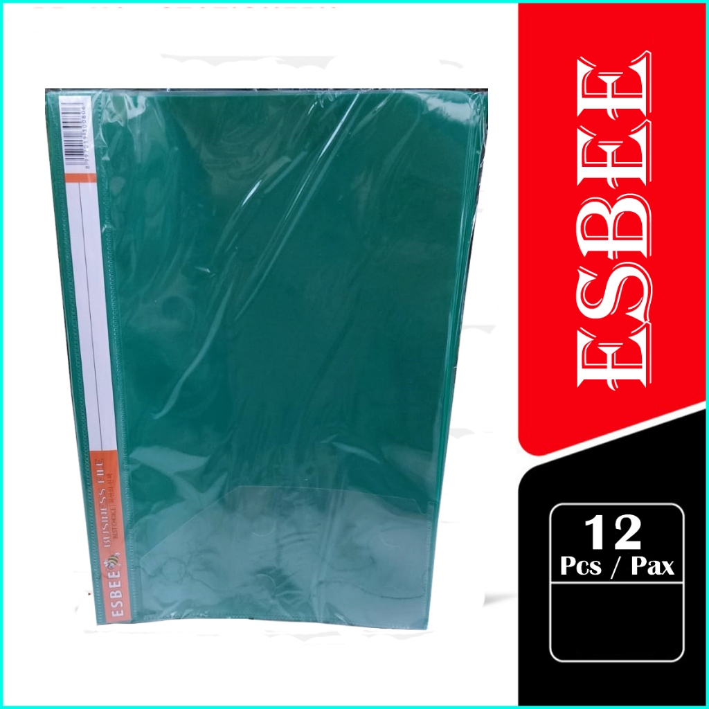 (1 PAX / 12 PCS WARNA HIJAU) Business File Kantong Folio Esbee