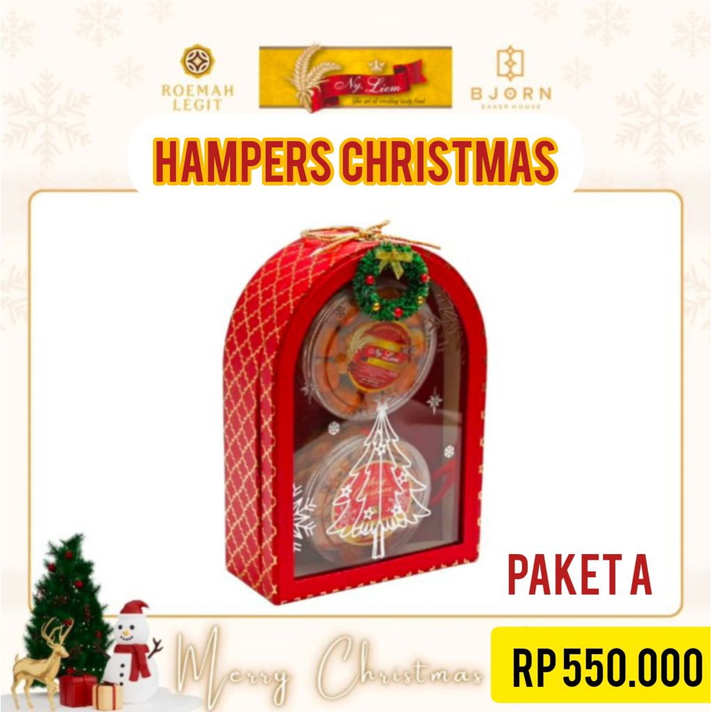 CANA EXCLUSIVE HAMPERS CHRISTMAS PAKET NATAL EKSLUSIF PREMIUM KUE KERING BY NY. LIEM COOKIES ENAK LE