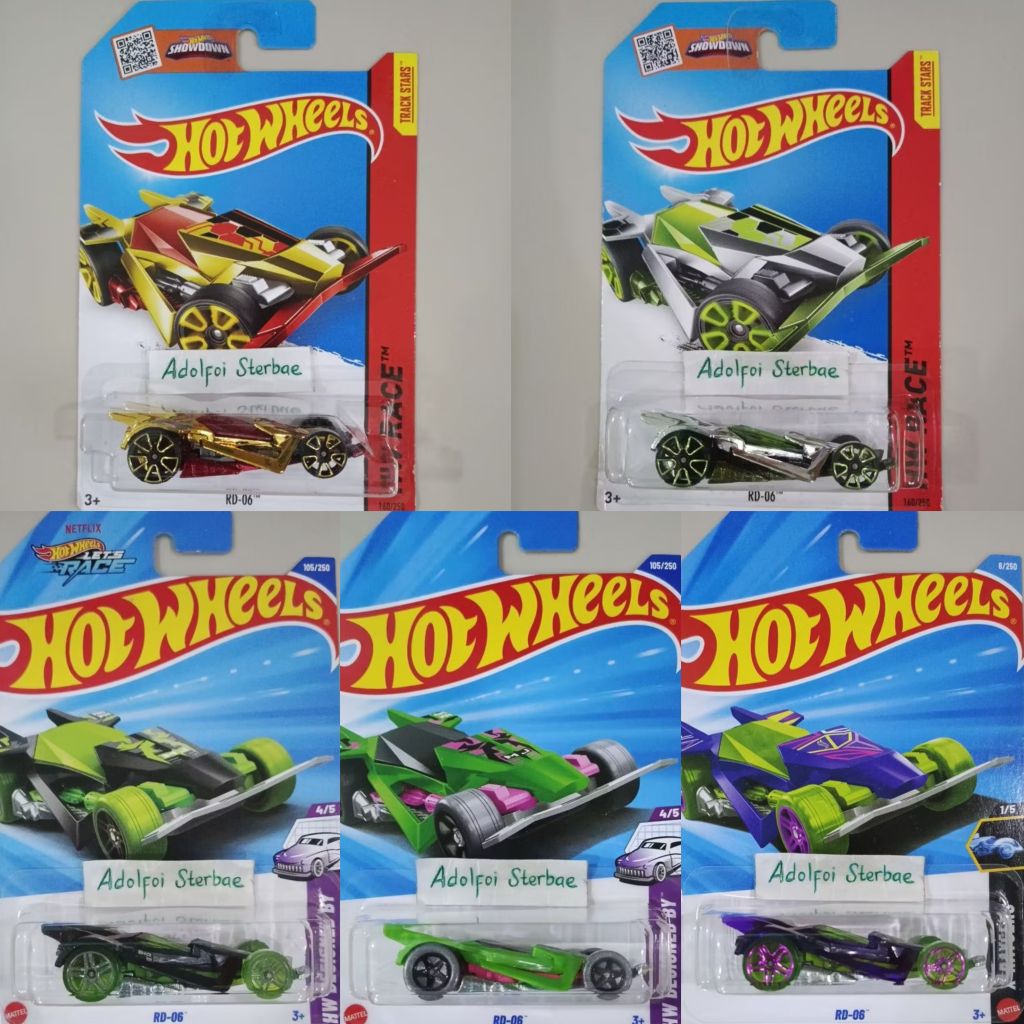 hotwheels hot wheels RD-06 RD 06 RD06 hw race track stars chrome silver gold emas hw designed by let