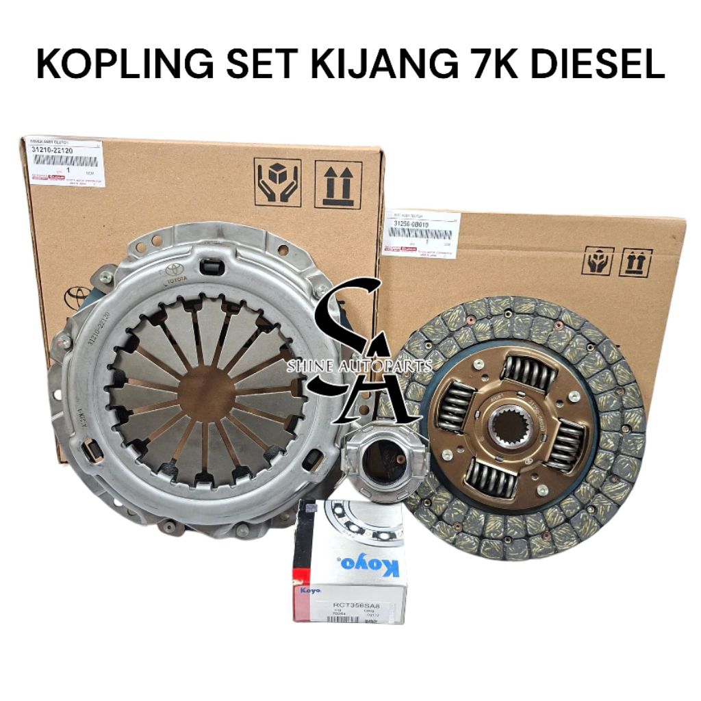 KOPLING SET KIJANG 7K DIESEL - KAMPAS KOPLING DEKRUP DEKLAHAR TOYOTA KIJANG 7K DIESEL