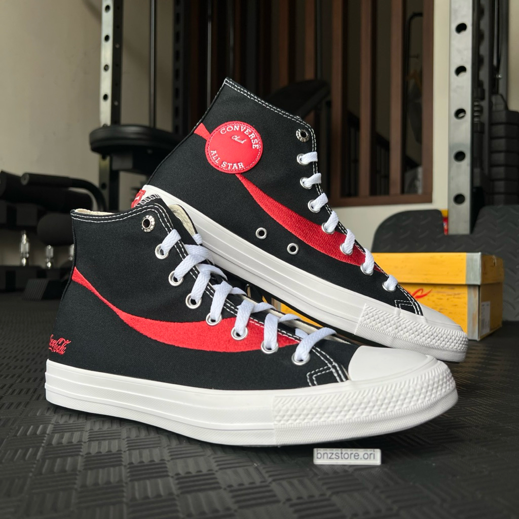 Sepatu Sneakers Unisex Converse X Coca Cola Black/Racing Red/White