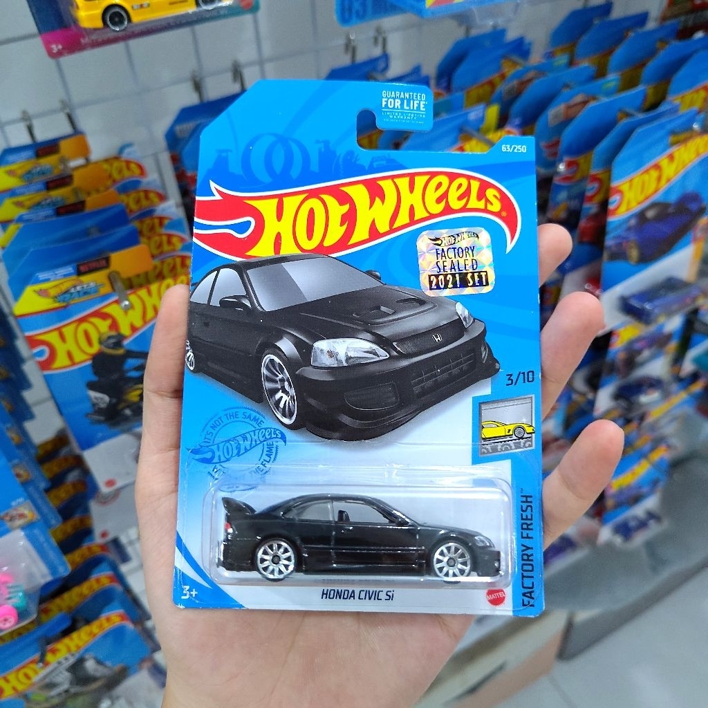 (Free Protektor) Hot Wheels - Honda Civic Si Hitam Factory Sealed 2021 - Hotwheels Original Mattel