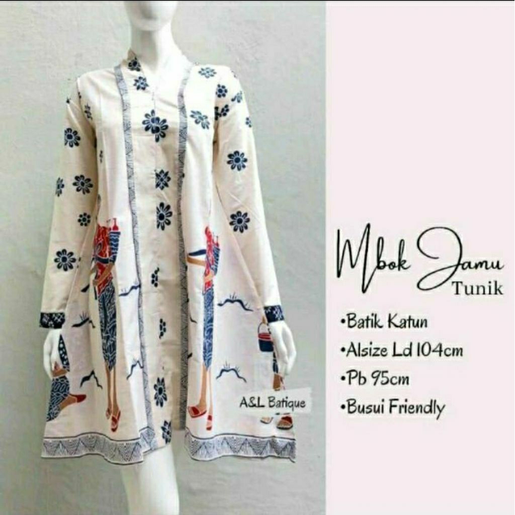 Tunik Mbok Jamu Batik Solo Tunik Batik Wanita