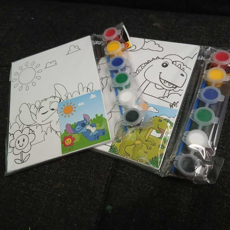 [Set] Lukisan Kanvas Mini Painting Mini Canvas Children Canvas Painting Vis-1