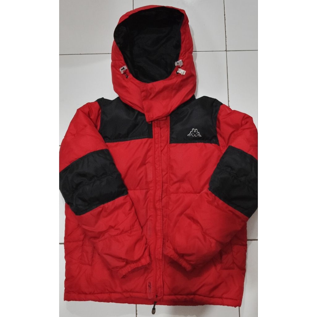 Jaket Kappa vintage winter bulu angsa ori size L