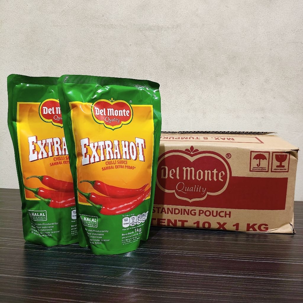 Saos Sambal Del Monte Extra Hot 1kg ( Dus 10 Pcs ) [ Original ]
