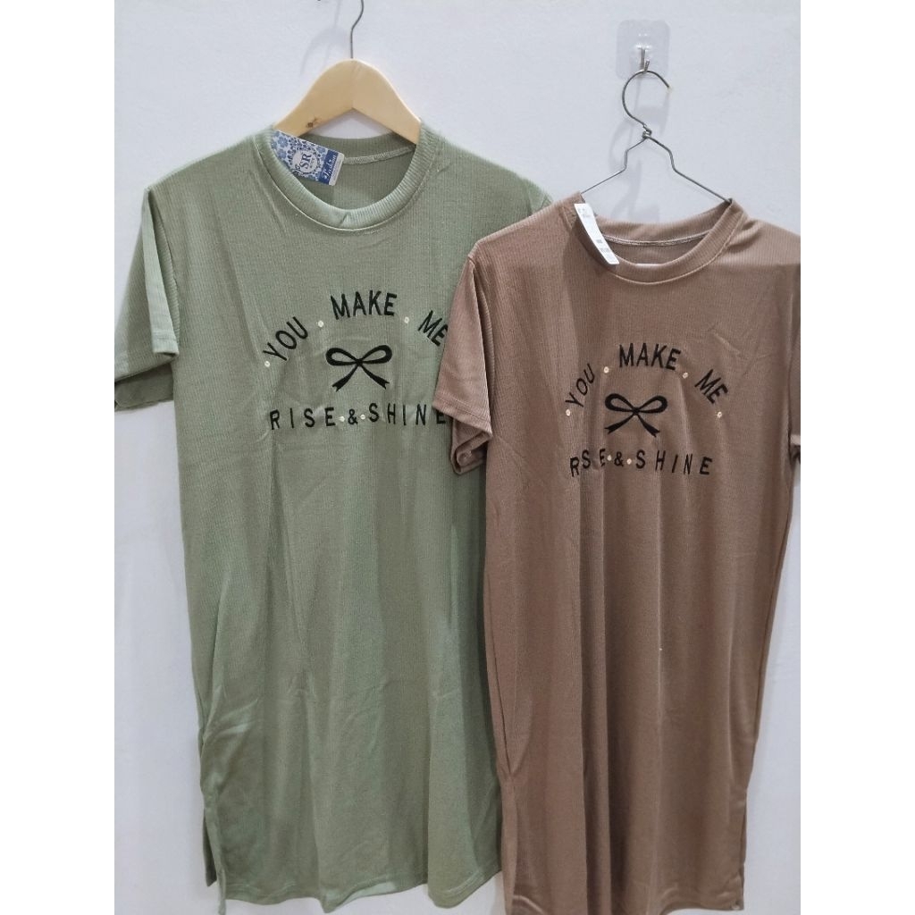atasan lengan pendek tunik kaos knit
