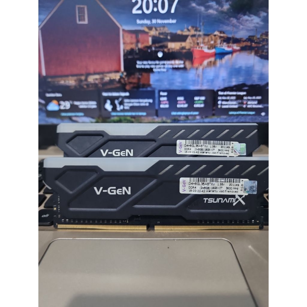 Ram PC DDR4 16GB Kit 3600Mhz Vgen Tsunami X, Ram RGB